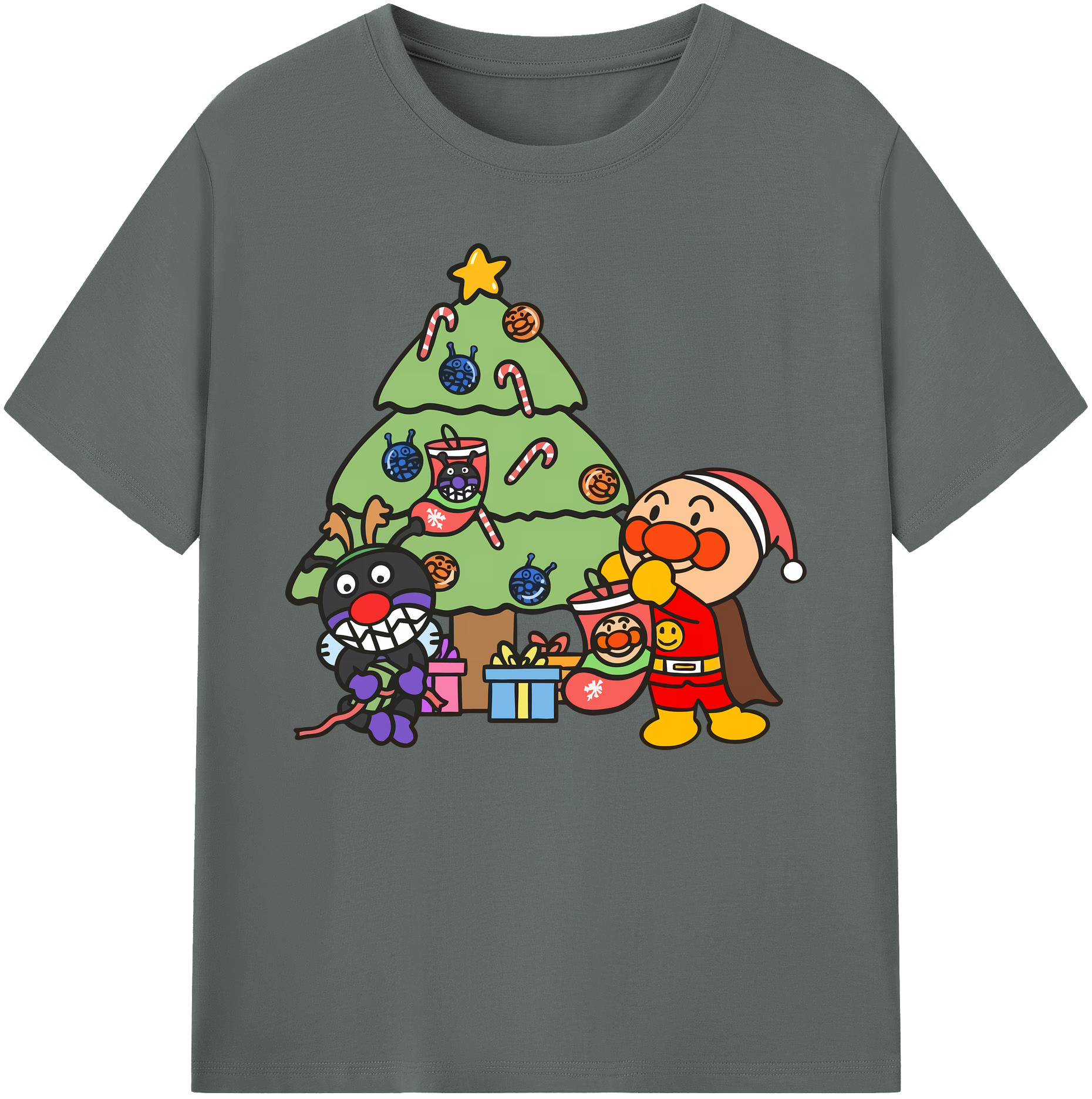 （画像用） アンパンマン Anpanman 綿100％ メンズ半袖Tシャツ｜肌触りやわらか＆通気性